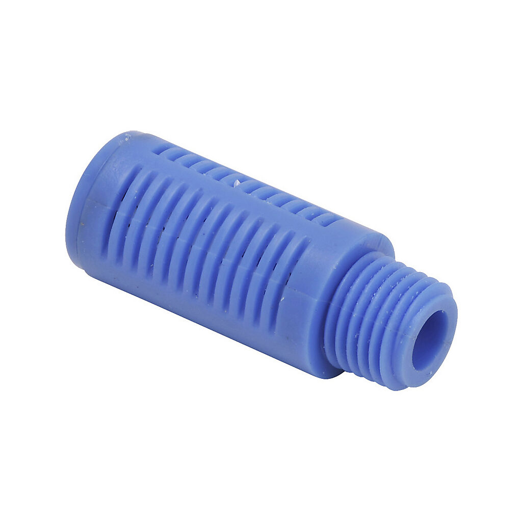 SPL-14N - NITRA pneumatic exhaust silencer, plastic, cylindrical, 1/4in male NPT. Package of 2.
