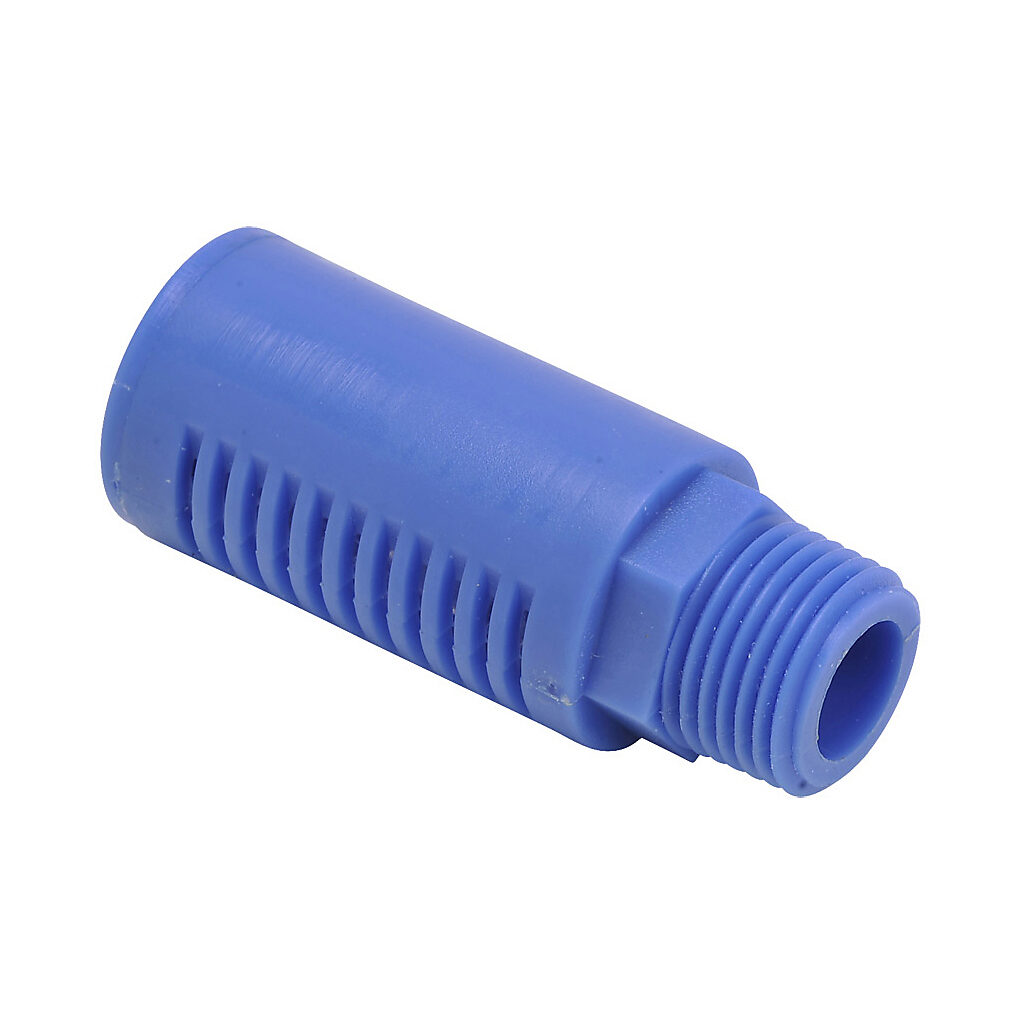 SPL-38N - NITRA pneumatic exhaust silencer, plastic, cylindrical, 3/8in male NPT. Package of 2.