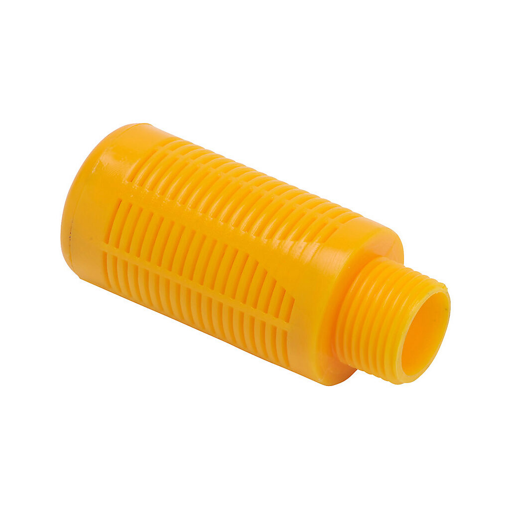 SPL-38R - NITRA pneumatic exhaust silencer, plastic, cylindrical, 3/8in male BSPT. Package of 2.