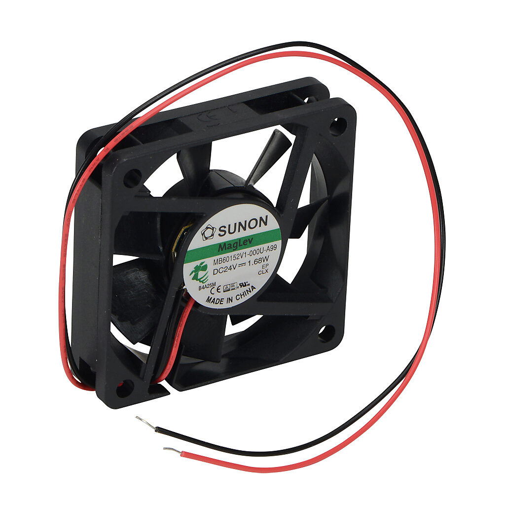 SR55-FAN-2 - Stellar SR55 series main cooling fan, replacement, 60 x 60 x 15mm, 24 VDC. For use with size 1 Stellar SR55 series soft starters. Electrical connector included.