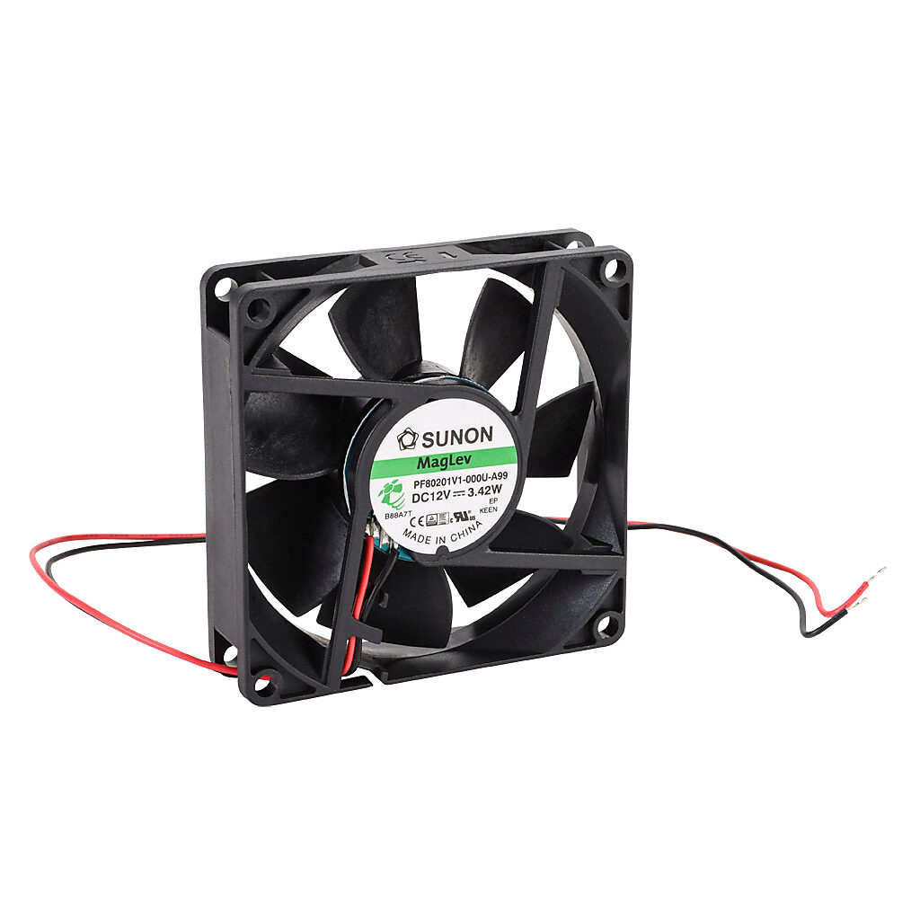 SR55-FAN-6 - Stellar SR55 series main cooling fan, replacement, 80 x 80 x 20mm, 12 VDC. For use with size 2 Stellar SR55 series soft starters. Electrical connector included.