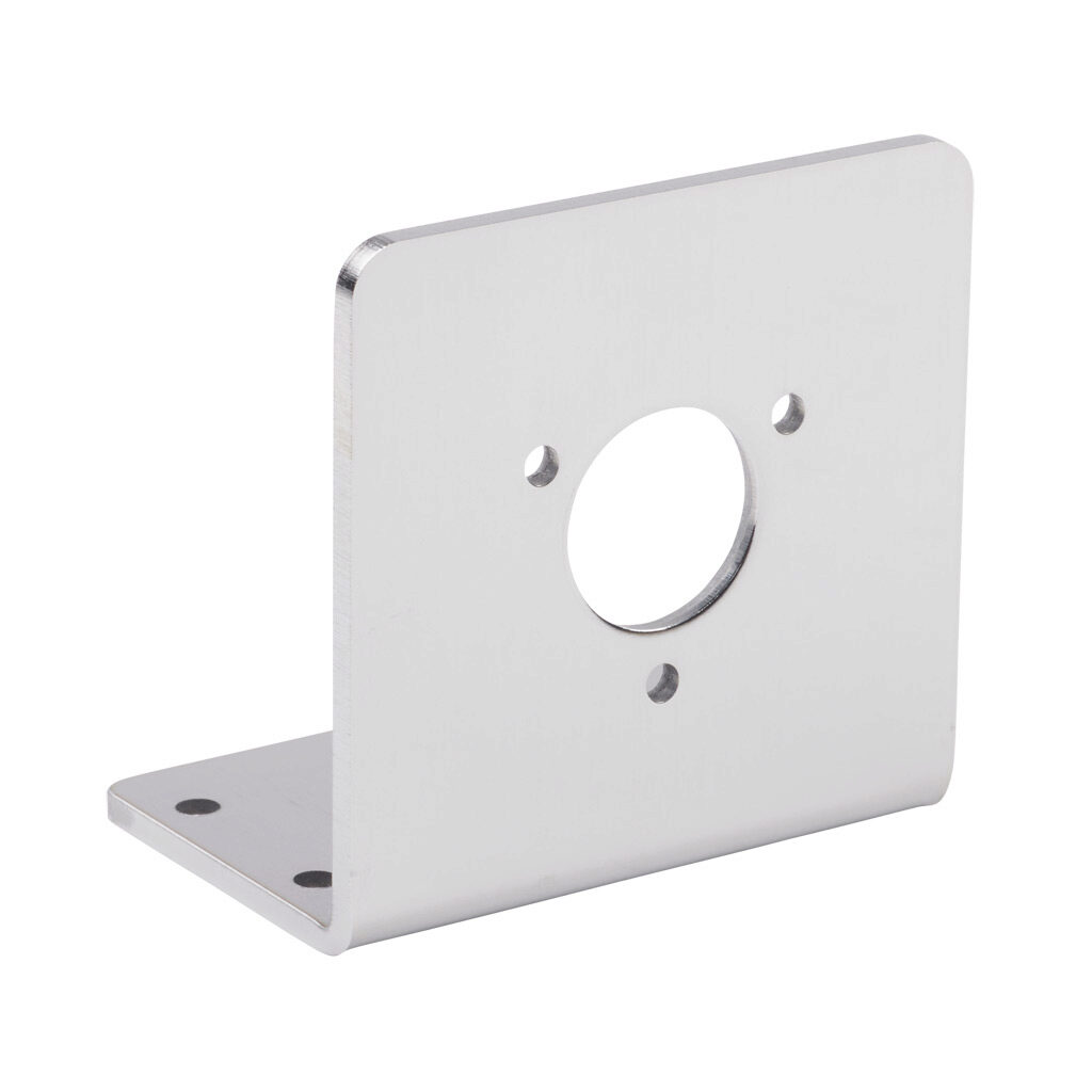 SRT-035D - JTEKT right angle bracket, metal. For use with JTEKT TRD-SR series and encoders Lika Electronic A41 series encoders.