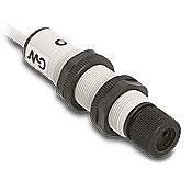SSF-0N-0A - Micro Detectors fiber amplifier, tubular, 1-channel, pushbutton user interface, NPN, selectable light-on/dark-on, 10-30 VDC operating voltage, pigtail.