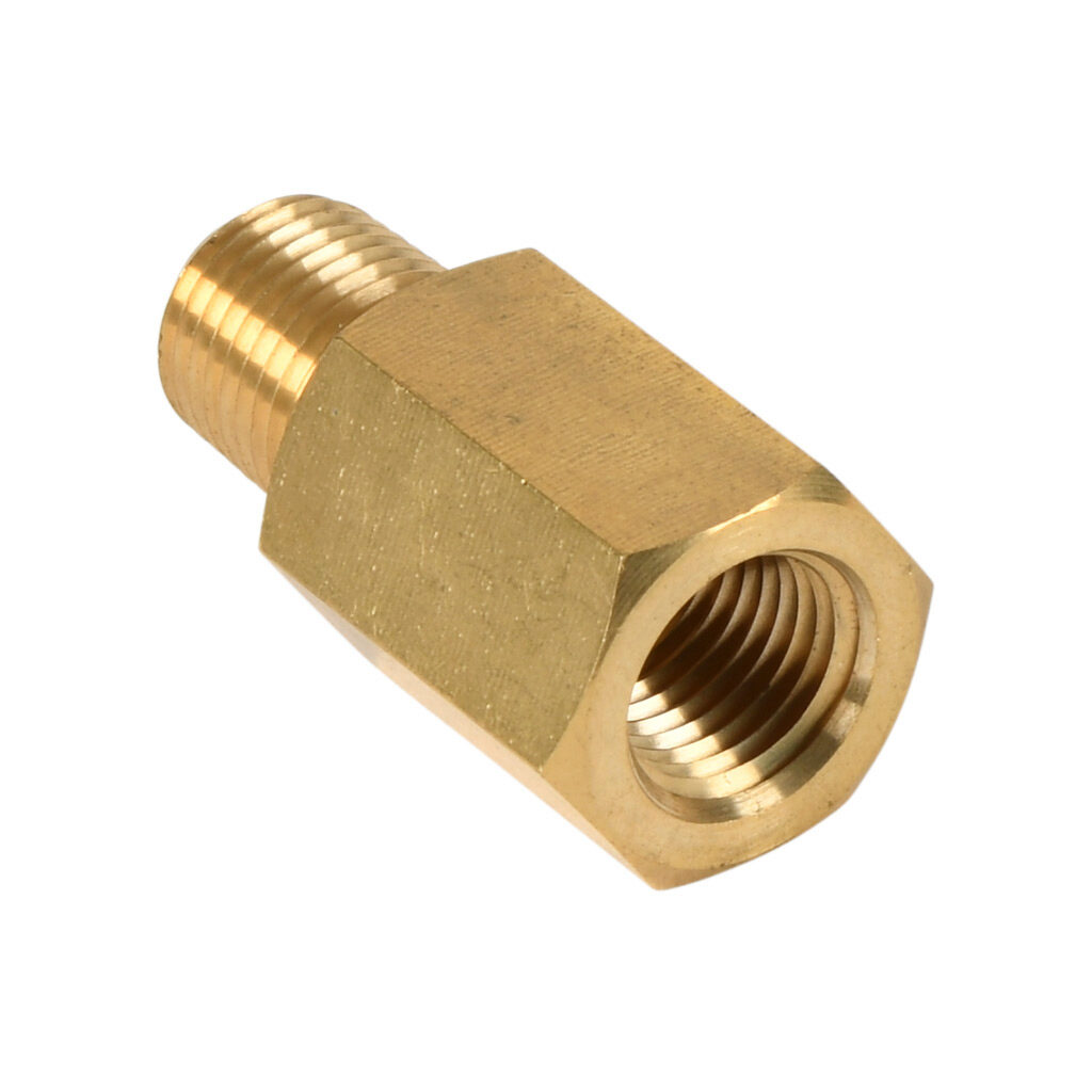 SSN516-ADC - Winters air snubber, porous brass element, brass body, 1/4in male NPT x 1/4in female NPT.