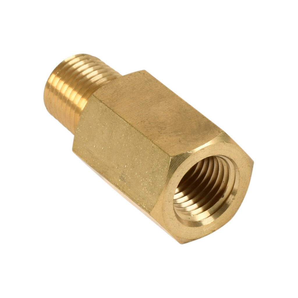 SSN517-ADC - Winters heavy oil snubber, porous brass element, brass body, 1/4in male NPT x 1/4in female NPT.