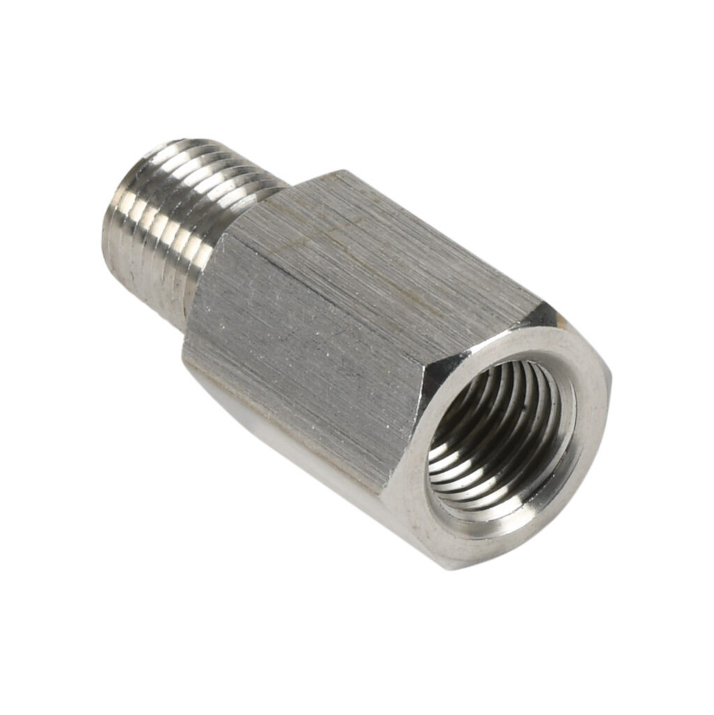 SSN519-ADC - Winters air snubber, porous stainless steel element, stainless steel body, 1/4in male NPT x 1/4in female NPT.