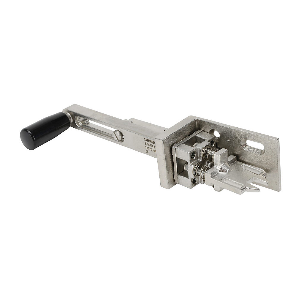 ST2312-CS-ACTUATOR - Dold Safemaster series, actuator tongue (key), 90 degree mounting tab mount, 316L stainless steel. For use with trapped key interlock systems. Flexible handle included.