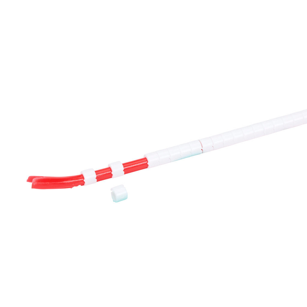 STD06-300-BLK-WH-AD - TE Connectivity snap-on wire marker, blank, black on white, accepts wire size 2.6-3.5mm (0.10-0.13in). For use with most 18-14 AWG MTW and 14-12 AWG THHN wire. Package of 300.