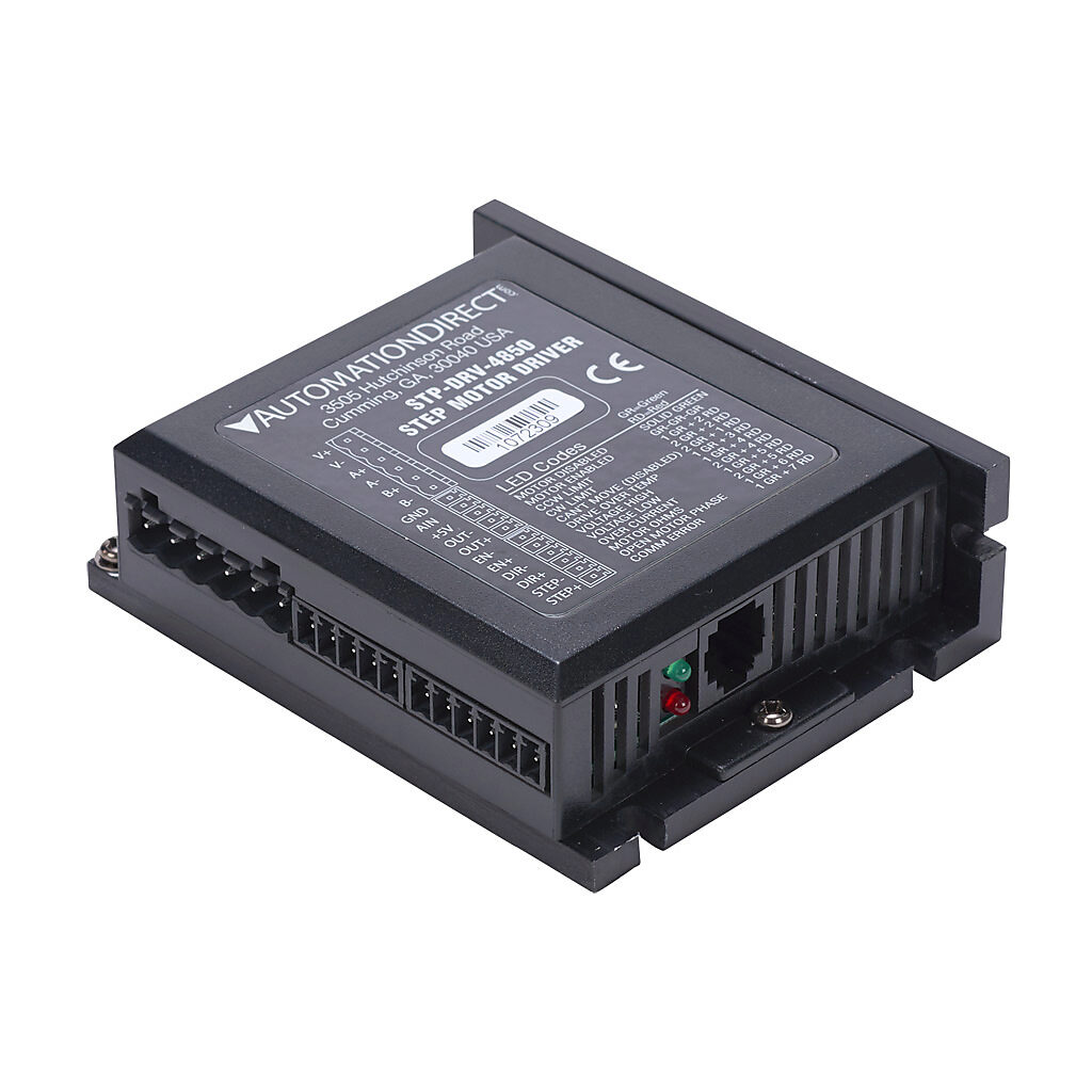 STP-DRV-4850 - SureStep DC open loop advanced microstepping stepper drive, 5A per phase, 2-phase output, 24-48 VDC, bipolar, velocity and position mode, 200 to 51200 steps per revolution.