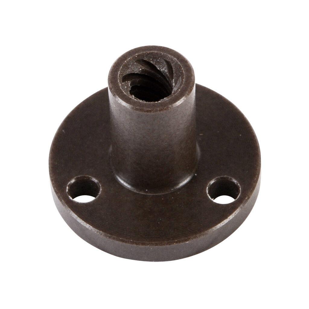 STP-LA-NRFB - SureStep lead screw flange nut, round, 0.5in/rev, 0.25in lead screw diameter. For use with SureStep STP-LE series screw code B linear actuators.