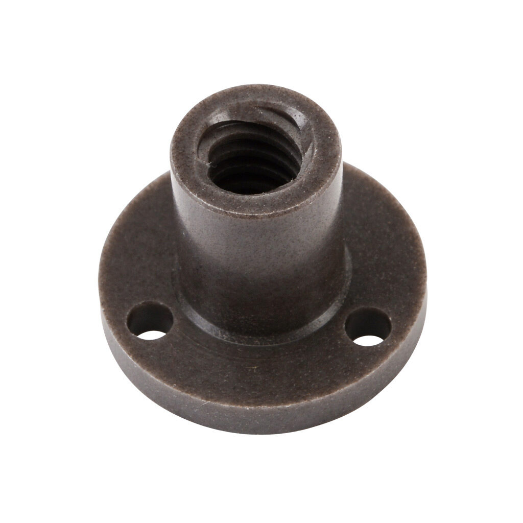 STP-LA-NRFE - SureStep lead screw flange nut, round, 8mm/rev, 8mm lead screw diameter. For use with SureStep STP-LE series screw code E linear actuators.