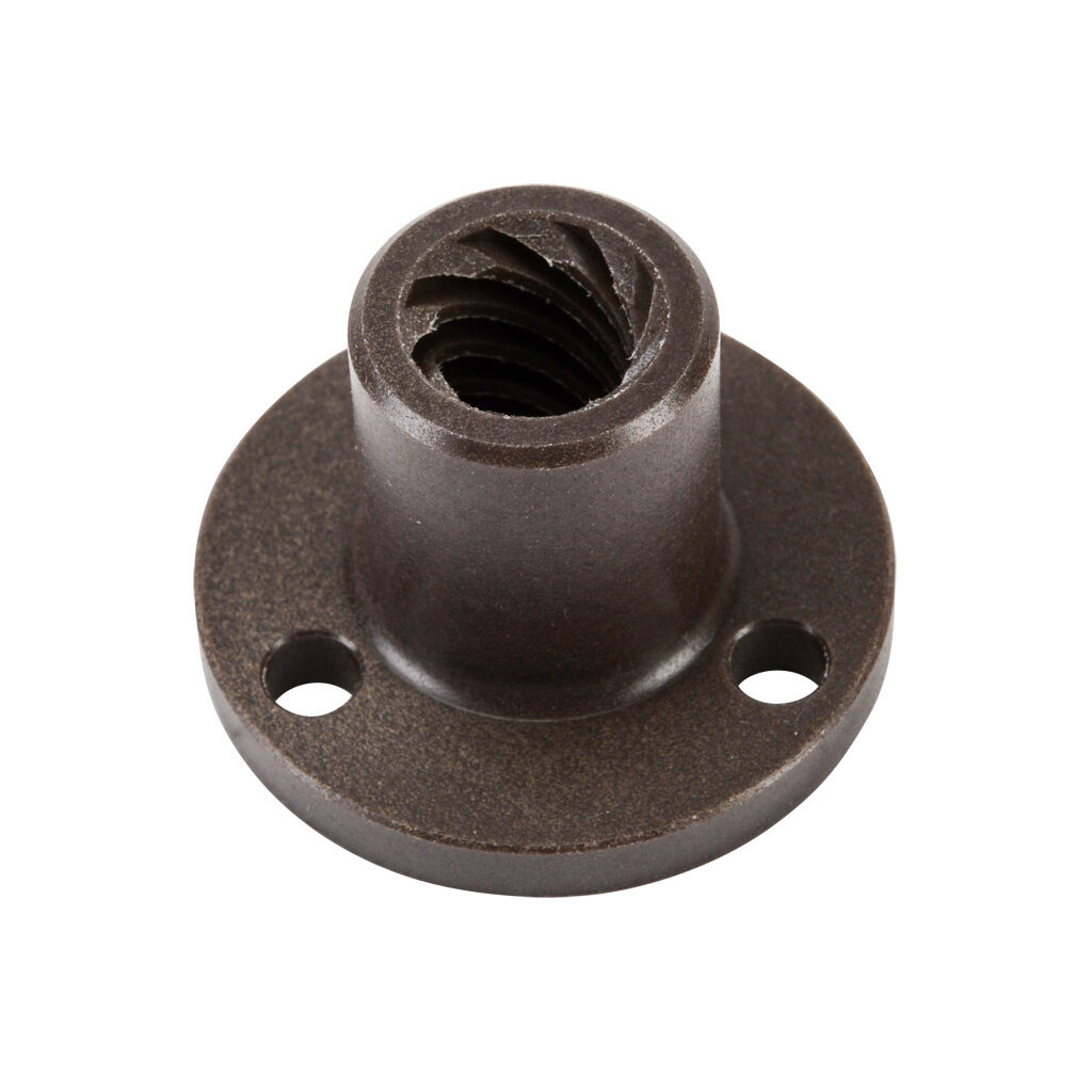 STP-LA-NRFK - SureStep lead screw flange nut, round, 1in/rev, 0.5in lead screw diameter. For use with SureStep STP-LE series screw code K linear actuators.