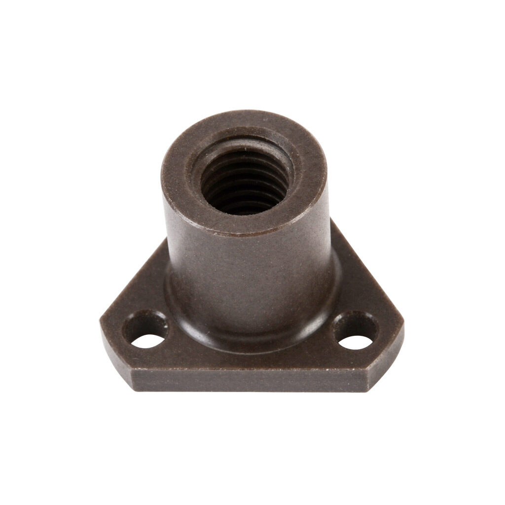 STP-LA-NTFG - SureStep lead screw flange nut, replacement, triangular, 2mm/rev, 12mm lead screw diameter. For use with SureStep STP-LE series screw code G linear actuators.