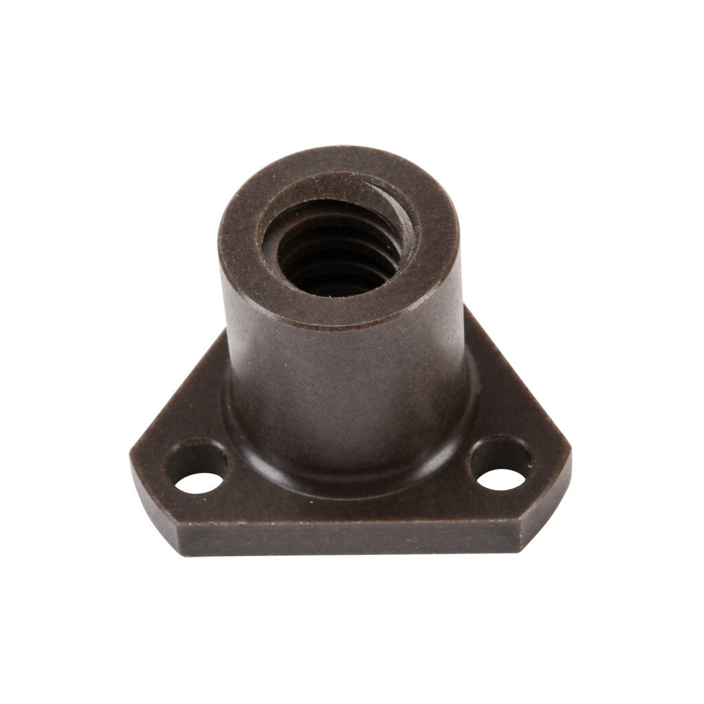 STP-LA-NTFH - SureStep lead screw flange nut, replacement, triangular, 6mm/rev, 12mm lead screw diameter. For use with SureStep STP-LE series screw code H linear actuators.