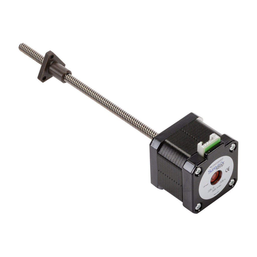 STP-LE17-2A06ANN - SureStep stepper motor linear actuator, external nut, NEMA 17 frame, IP40, double stack, 2A, 6in lead screw length, 0.25in/rev, 0.25in lead screw diameter, screw code A, no end machining.