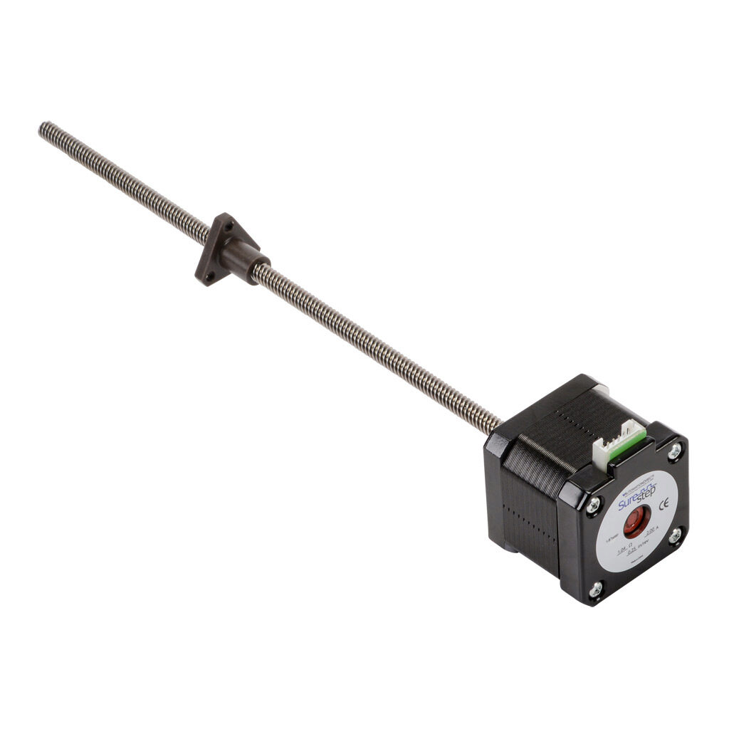 STP-LE17-2A09ANN - SureStep stepper motor linear actuator, external nut, NEMA 17 frame, IP40, double stack, 2A, 9in lead screw length, 0.25in/rev, 0.25in lead screw diameter, screw code A, no end machining.