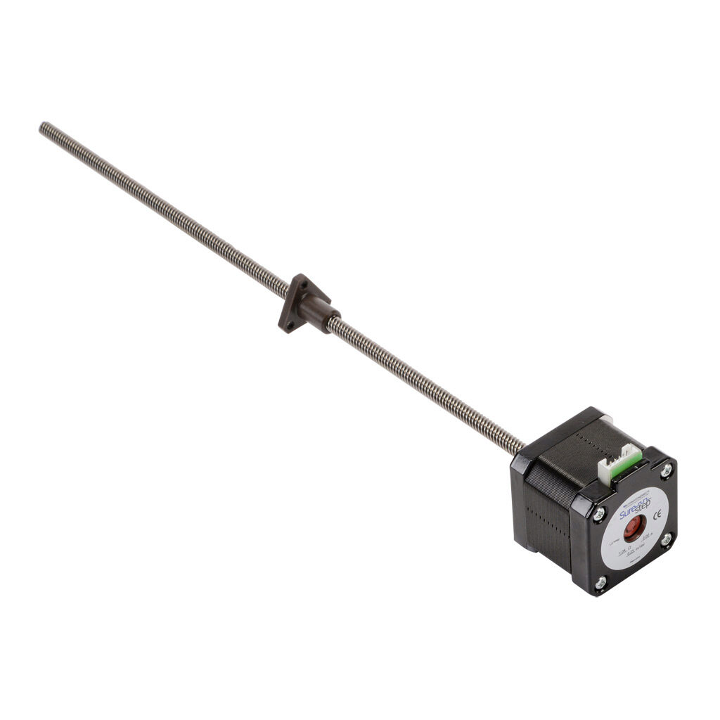 STP-LE17-2A12ANN - SureStep stepper motor linear actuator, external nut, NEMA 17 frame, IP40, double stack, 2A, 12in lead screw length, 0.25in/rev, 0.25in lead screw diameter, screw code A, no end machining.