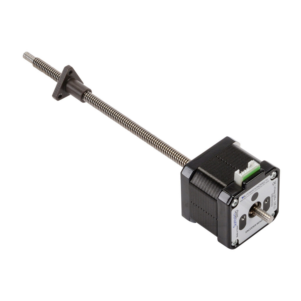 STP-LE17-2C06ADJ - SureStep stepper motor linear actuator, external nut, encoder ready, NEMA 17 frame, IP40, double stack, 2A, 6in lead screw length, 3mm/rev, 6.5mm lead screw diameter, screw code C, journal and groove end machining.