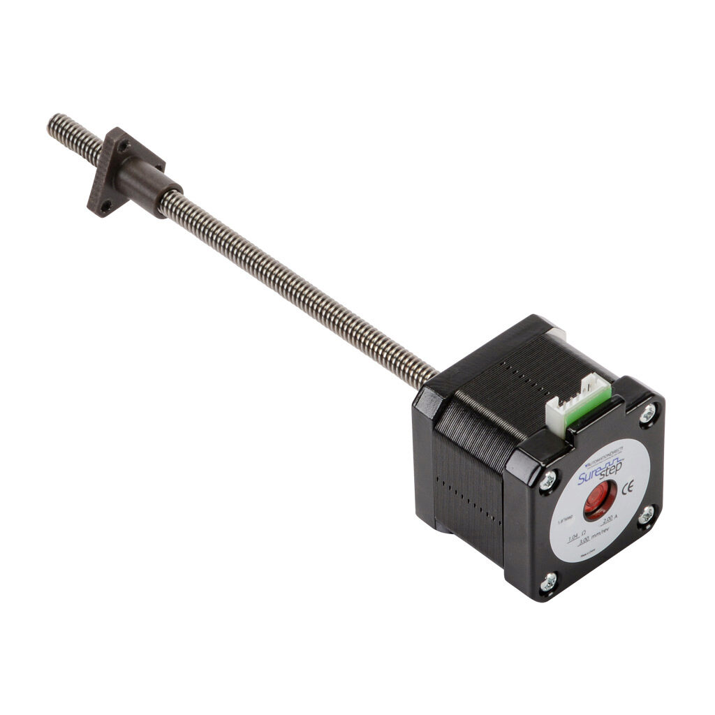 STP-LE17-2C06ANN - SureStep stepper motor linear actuator, external nut, NEMA 17 frame, IP40, double stack, 2A, 6in lead screw length, 3mm/rev, 6.5mm lead screw diameter, screw code C, no end machining.