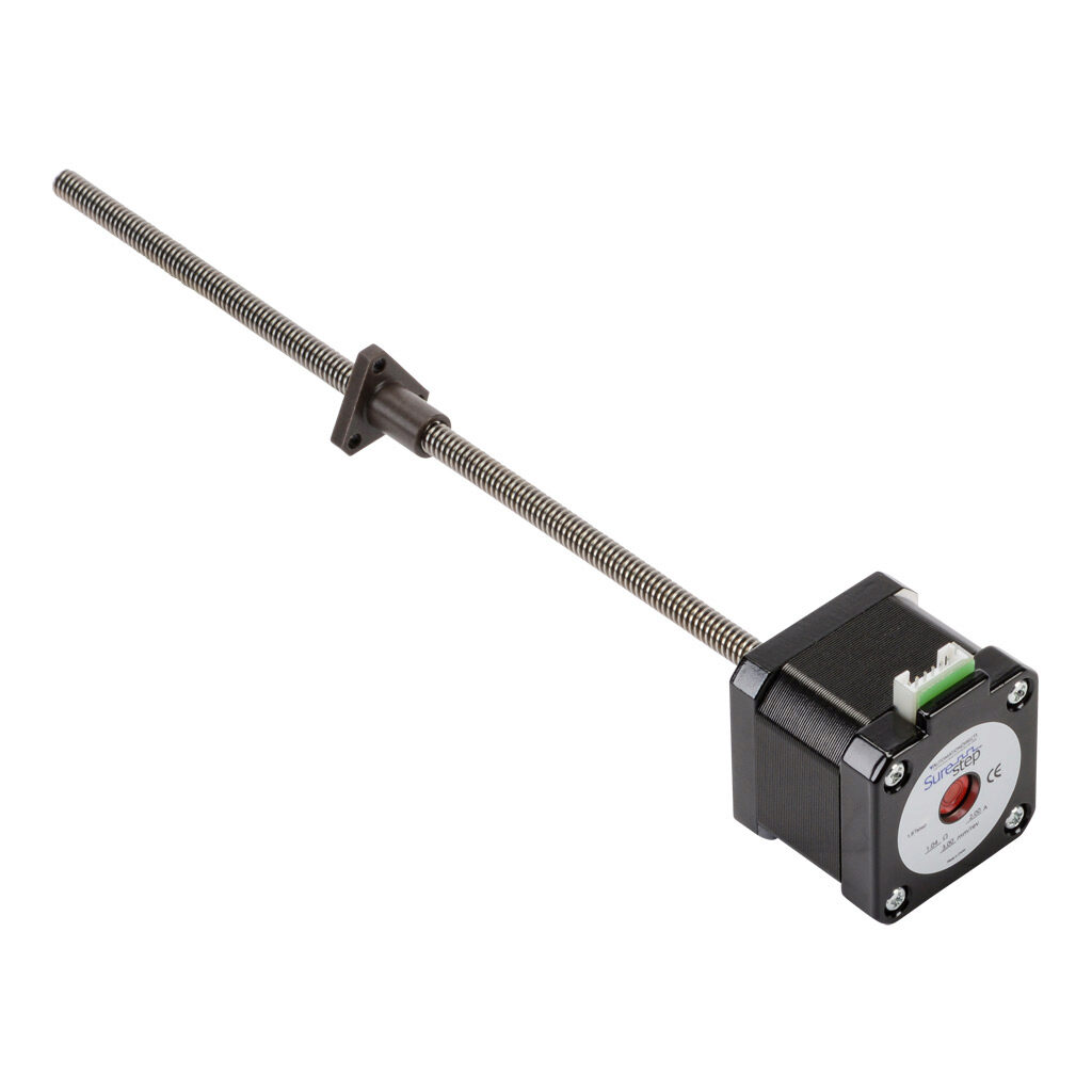 STP-LE17-2C09ANN - SureStep stepper motor linear actuator, external nut, NEMA 17 frame, IP40, double stack, 2A, 9in lead screw length, 3mm/rev, 6.5mm lead screw diameter, screw code C, no end machining.