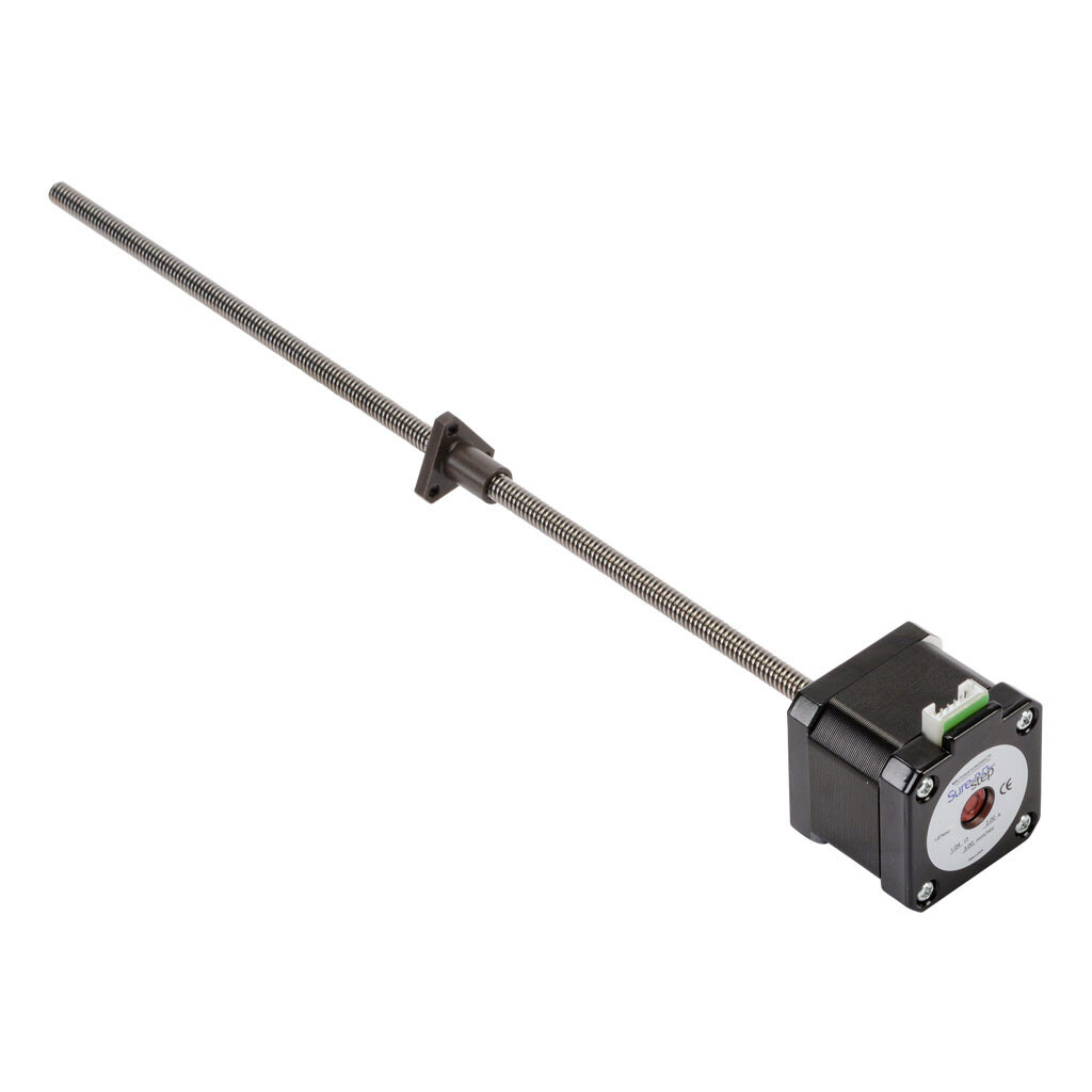 STP-LE17-2C12ANN - SureStep stepper motor linear actuator, external nut, NEMA 17 frame, IP40, double stack, 2A, 12in lead screw length, 3mm/rev, 6.5mm lead screw diameter, screw code C, no end machining.