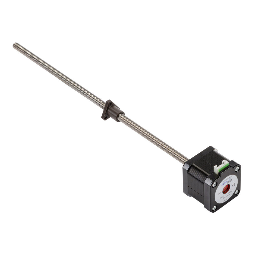 STP-LE17-2D12ANN - SureStep stepper motor linear actuator, external nut, NEMA 17 frame, IP40, double stack, 2A, 12in lead screw length, 1.25mm/rev, 8mm lead screw diameter, screw code D, no end machining.