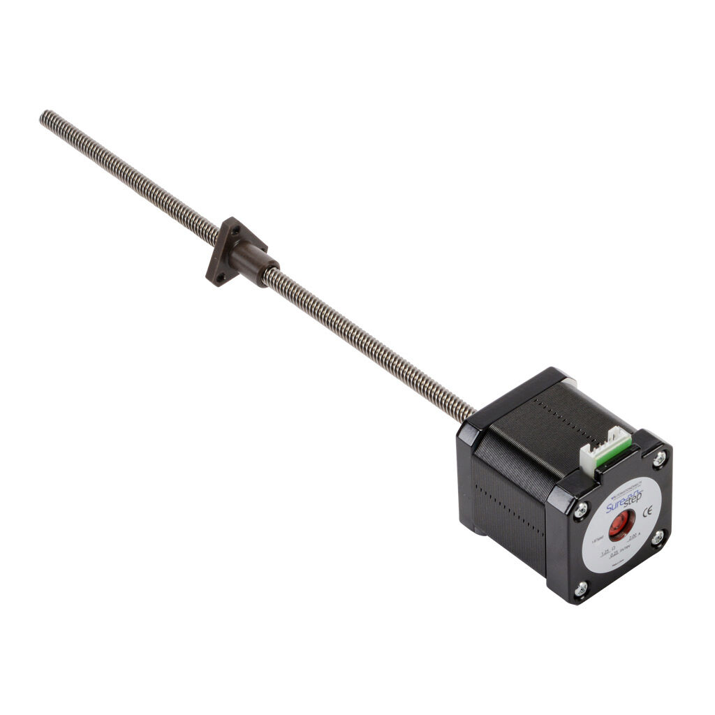 STP-LE17-3A09ANN - SureStep stepper motor linear actuator, external nut, NEMA 17 frame, IP40, triple stack, 2A, 9in lead screw length, 0.25in/rev, 0.25in lead screw diameter, screw code A, no end machining.