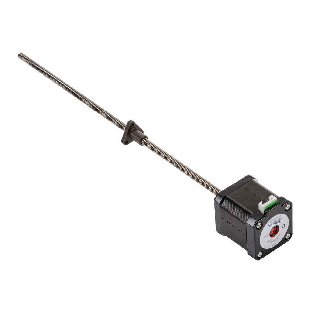 STP-LE17-3A12ANN - SureStep stepper motor linear actuator, external nut, NEMA 17 frame, IP40, triple stack, 2A, 12in lead screw length, 0.25in/rev, 0.25in lead screw diameter, screw code A, no end machining.