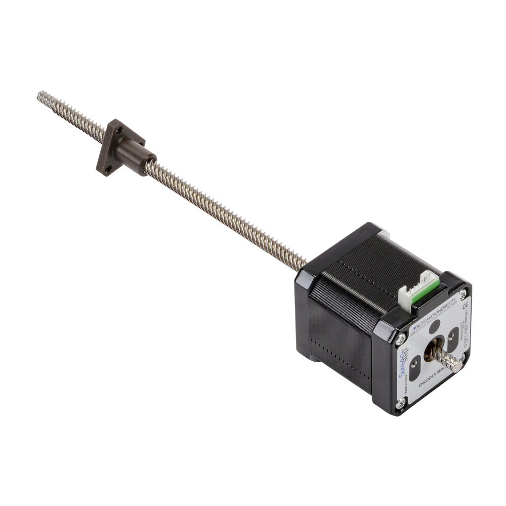 STP-LE17-3B06ADJ - SureStep stepper motor linear actuator, external nut, encoder ready, NEMA 17 frame, IP40, triple stack, 2A, 6in lead screw length, 0.5in/rev, 0.25in lead screw diameter, screw code B, journal and groove end machining.