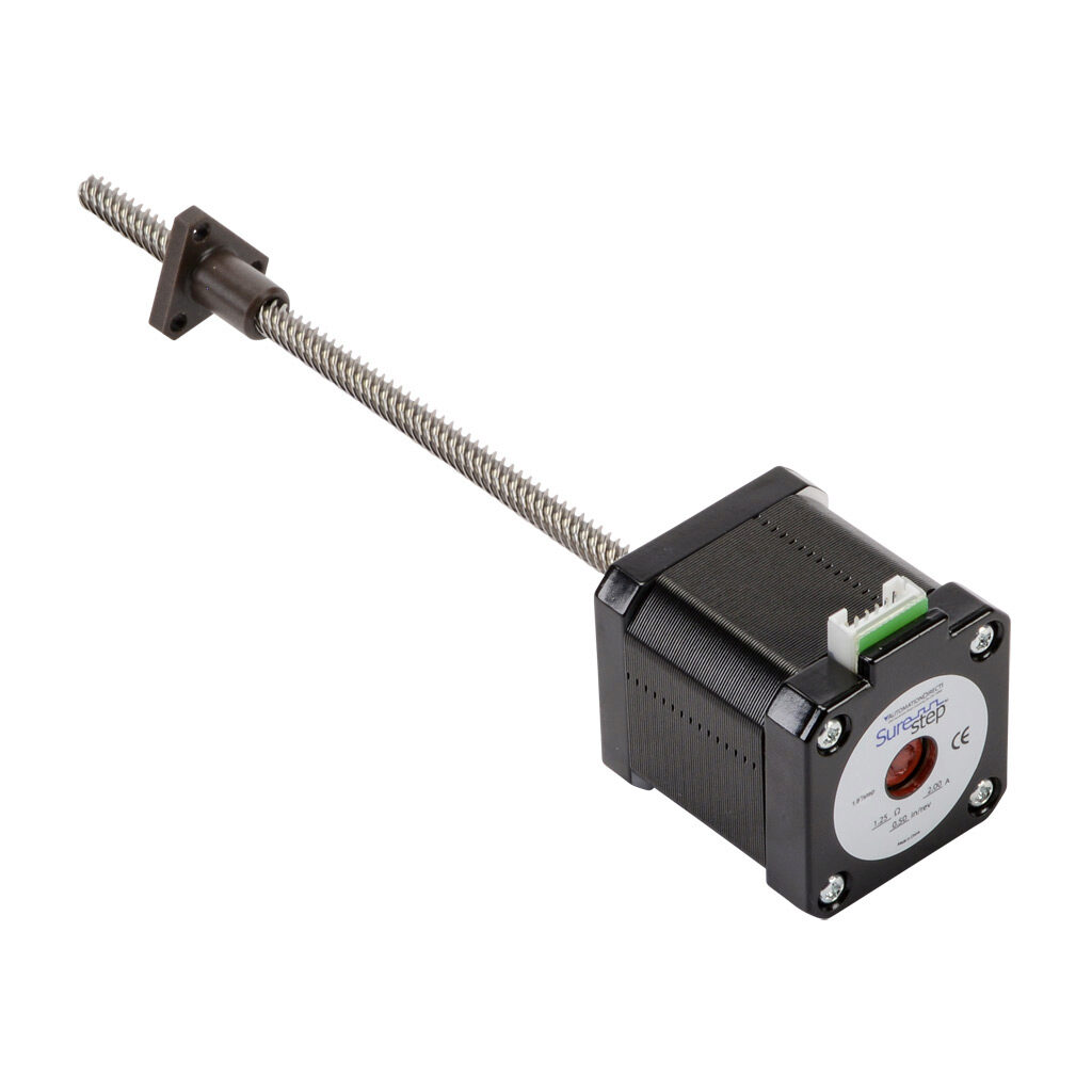 STP-LE17-3B06ANN - SureStep stepper motor linear actuator, external nut, NEMA 17 frame, IP40, triple stack, 2A, 6in lead screw length, 0.5in/rev, 0.25in lead screw diameter, screw code B, no end machining.