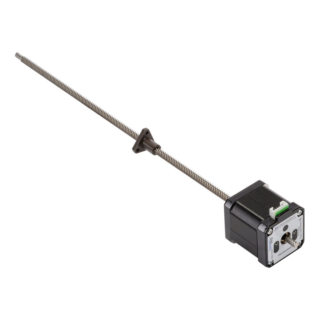 STP-LE17-3B12ADJ - SureStep stepper motor linear actuator, external nut, encoder ready, NEMA 17 frame, IP40, triple stack, 2A, 12in lead screw length, 0.5in/rev, 0.25in lead screw diameter, screw code B, journal and groove end machining.
