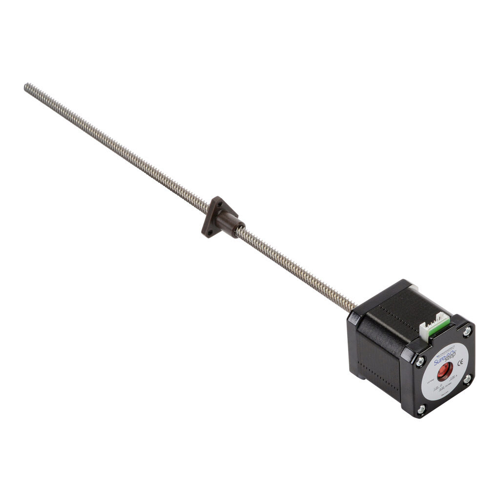 STP-LE17-3B12ANN - SureStep stepper motor linear actuator, external nut, NEMA 17 frame, IP40, triple stack, 2A, 12in lead screw length, 0.5in/rev, 0.25in lead screw diameter, screw code B, no end machining.