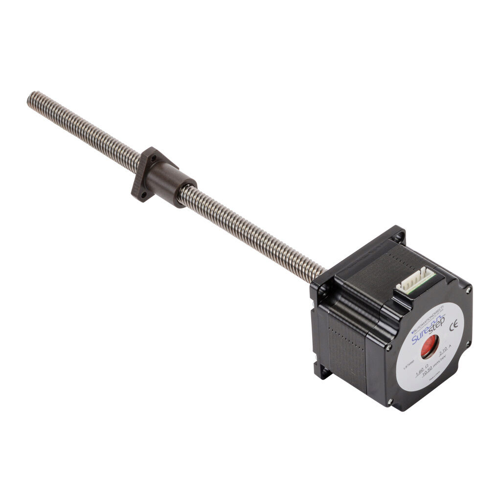 STP-LE23-1F09ANN - SureStep stepper motor linear actuator, external nut, NEMA 23 frame, IP40, single stack, 2.1A, 9in lead screw length, 10.5mm/rev, 10mm lead screw diameter, screw code F, no end machining.