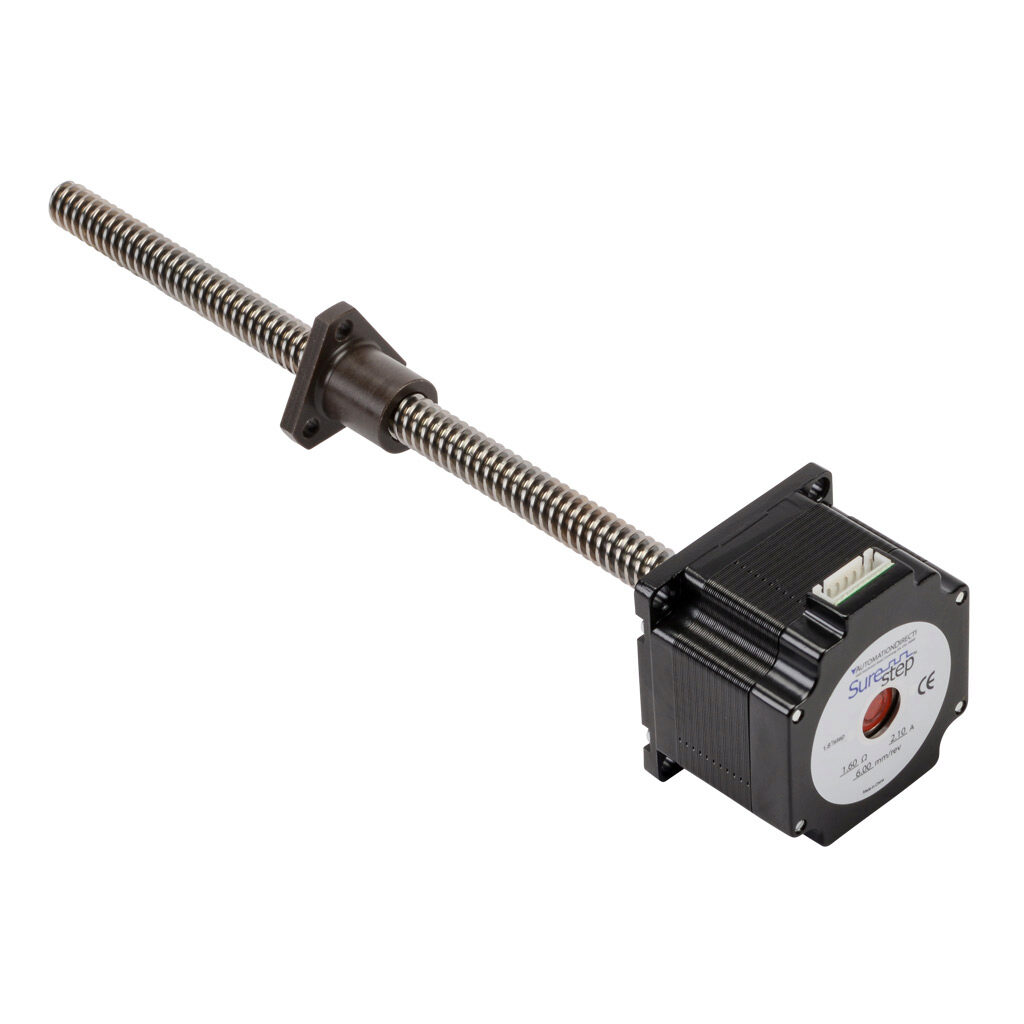STP-LE23-1H09ANN - SureStep stepper motor linear actuator, external nut, NEMA 23 frame, IP40, single stack, 2.1A, 9in lead screw length, 6mm/rev, 12mm lead screw diameter, screw code H, no end machining.