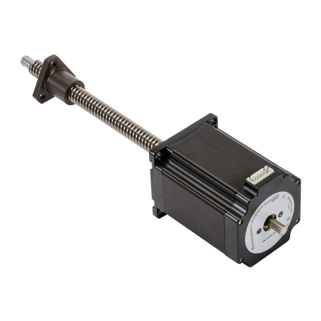 STP-LE23-3H06ADJ - SureStep stepper motor linear actuator, external nut, encoder ready, NEMA 23 frame, IP40, triple stack, 3A, 6in lead screw length, 6mm/rev, 12mm lead screw diameter, screw code H, journal and groove end machining.
