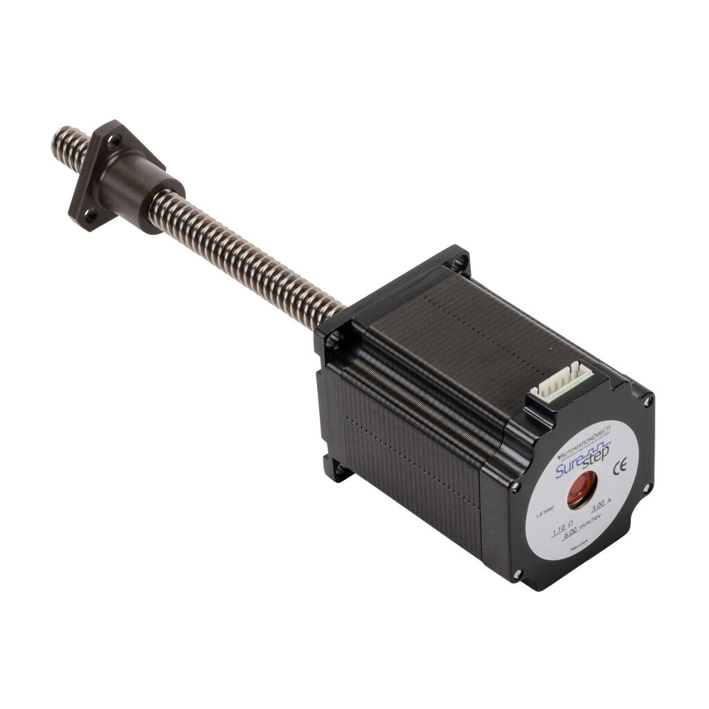 STP-LE23-3H06ANN - SureStep stepper motor linear actuator, external nut, NEMA 23 frame, IP40, triple stack, 3A, 6in lead screw length, 6mm/rev, 12mm lead screw diameter, screw code H, no end machining.