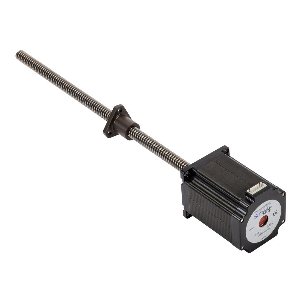 STP-LE23-3H12ANN - SureStep stepper motor linear actuator, external nut, NEMA 23 frame, IP40, triple stack, 3A, 12in lead screw length, 6mm/rev, 12mm lead screw diameter, screw code H, no end machining.