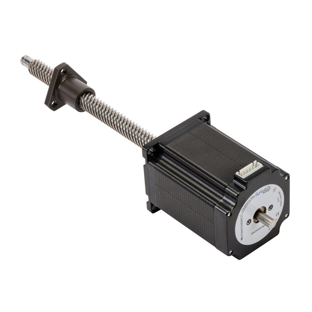 STP-LE23-3K06ADJ - SureStep stepper motor linear actuator, external nut, encoder ready, NEMA 23 frame, IP40, triple stack, 3A, 6in lead screw length, 1in/rev, 0.5in lead screw diameter, screw code K, journal and groove end machining.