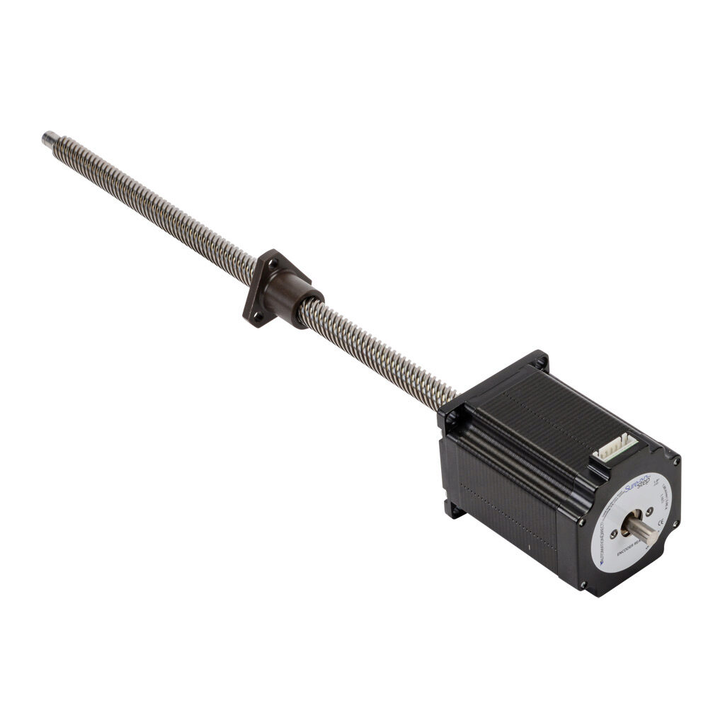 STP-LE23-3K12ADJ - SureStep stepper motor linear actuator, external nut, encoder ready, NEMA 23 frame, IP40, triple stack, 3A, 12in lead screw length, 1in/rev, 0.5in lead screw diameter, screw code K, journal and groove end machining.