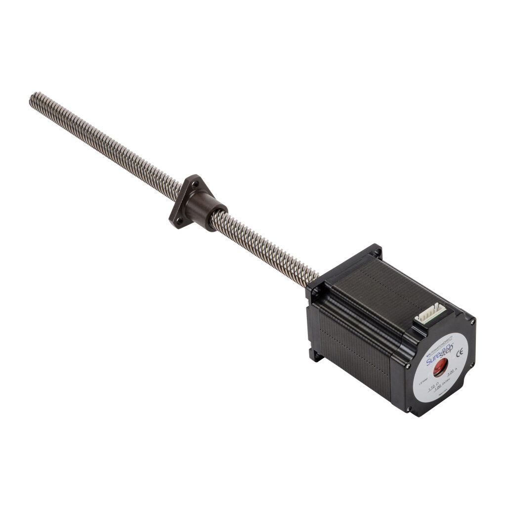 STP-LE23-3K12ANN - SureStep stepper motor linear actuator, external nut, NEMA 23 frame, IP40, triple stack, 3A, 12in lead screw length, 1in/rev, 0.5in lead screw diameter, screw code K, no end machining.