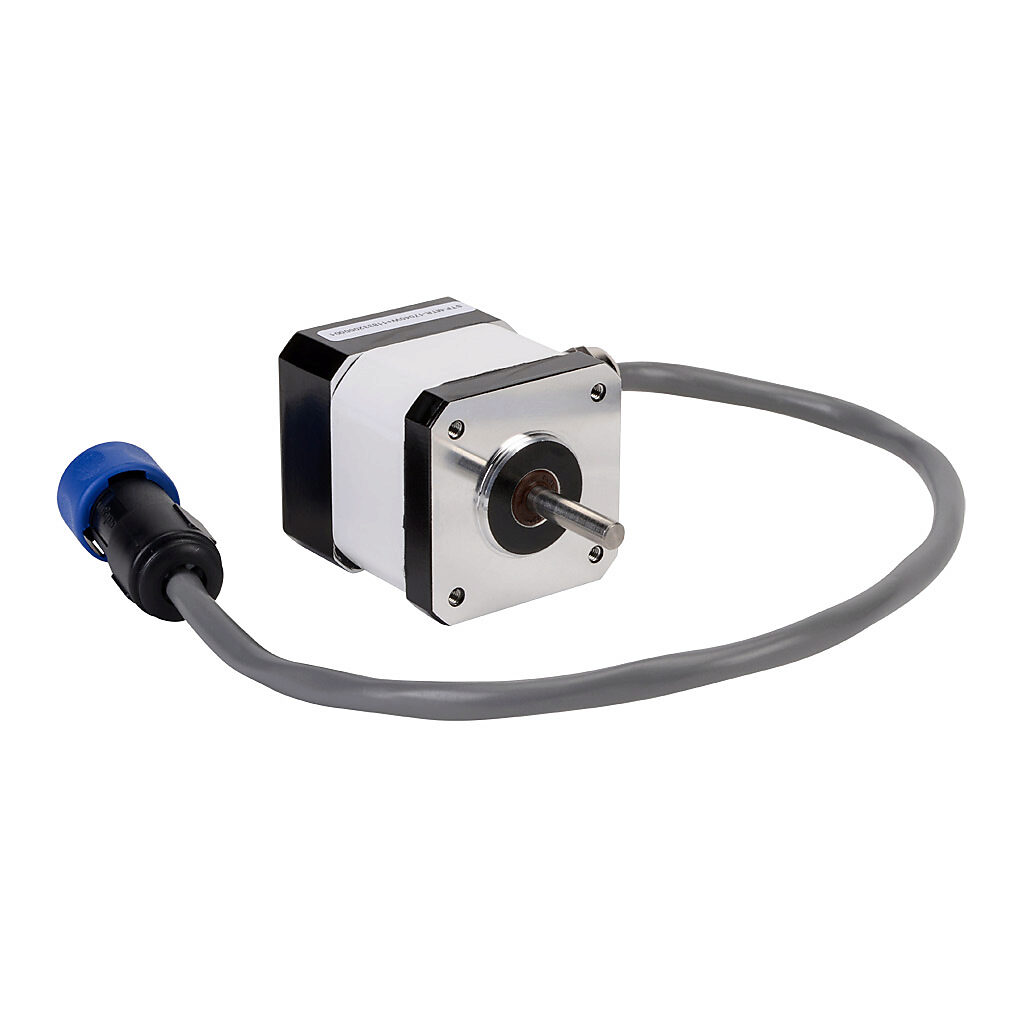 STP-MTR-17040W - SureStep stepper motor, NEMA 17 frame, IP65, single shaft, 1.7A, 61 oz-in holding torque, 1.8-degree step angle, 200 steps per revolution, bipolar. Requires STP-EXTW-xxx cable.