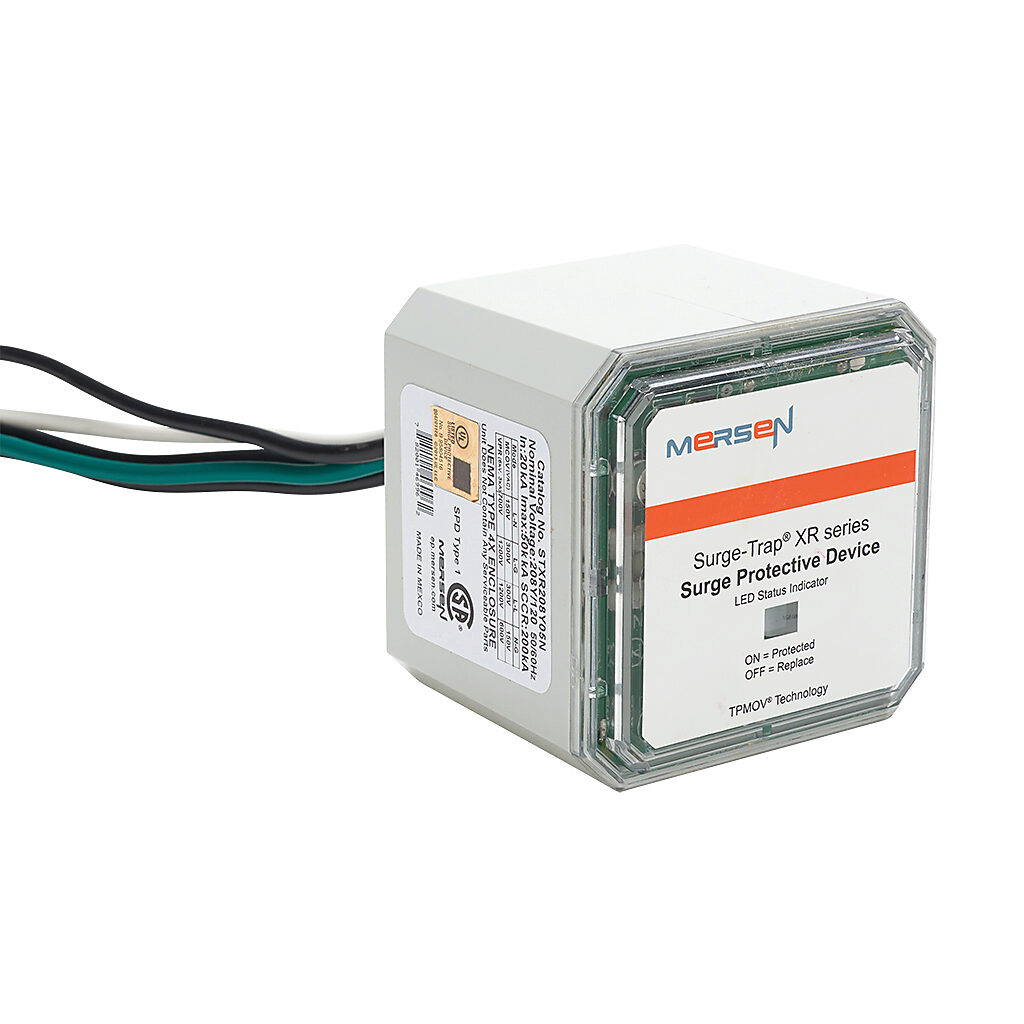STXR208Y05N - Mersen STXR series power Surge Protective Device (SPD), 20 kA discharge current, 208/120 VAC 3-Phase Wye, neutral ground protection, parallel circuit, NEMA 4/4X enclosure rating, 3/4in NPSM mount.