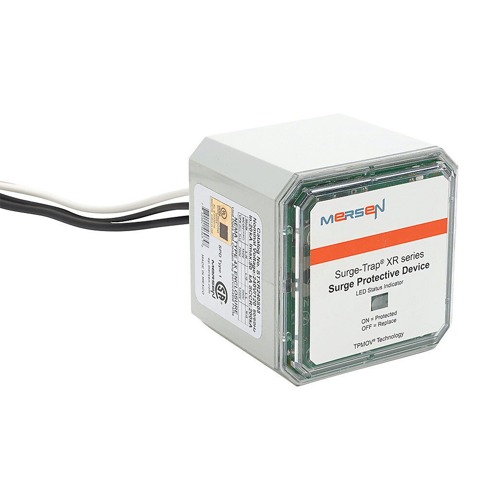 STXR240S05 - Mersen STXR series power Surge Protective Device (SPD), 20 kA discharge current, 240/120 VAC Split Phase, parallel circuit, NEMA 4/4X enclosure rating, 3/4in NPSM mount.