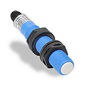 SU1-B1-0E - Micro Detectors ultrasonic proximity sensor, tubular, 18mm diameter x 90mm body, polybutylene terephthalate housing, diffuse, 0-10 VDC analog output, 100-600mm sensing distance, IP67, 4-pin M12 quick-disconnect.