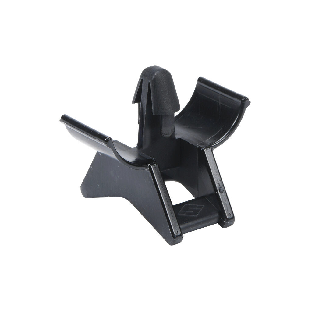 SUP.3.2707 - SapiSelco cable tie mount, saddle, black, 1.50 x 1.77in, nylon, winged push in panel mount. Package of 500.