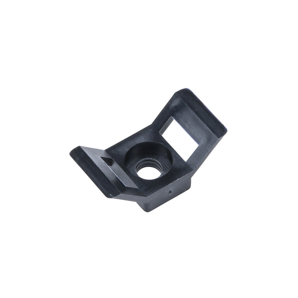 SUP.3.401 - SapiSelco cable tie mount, saddle, black, 1.18 x 0.59 x 0.47in, nylon, screw mount. Package of 100.
