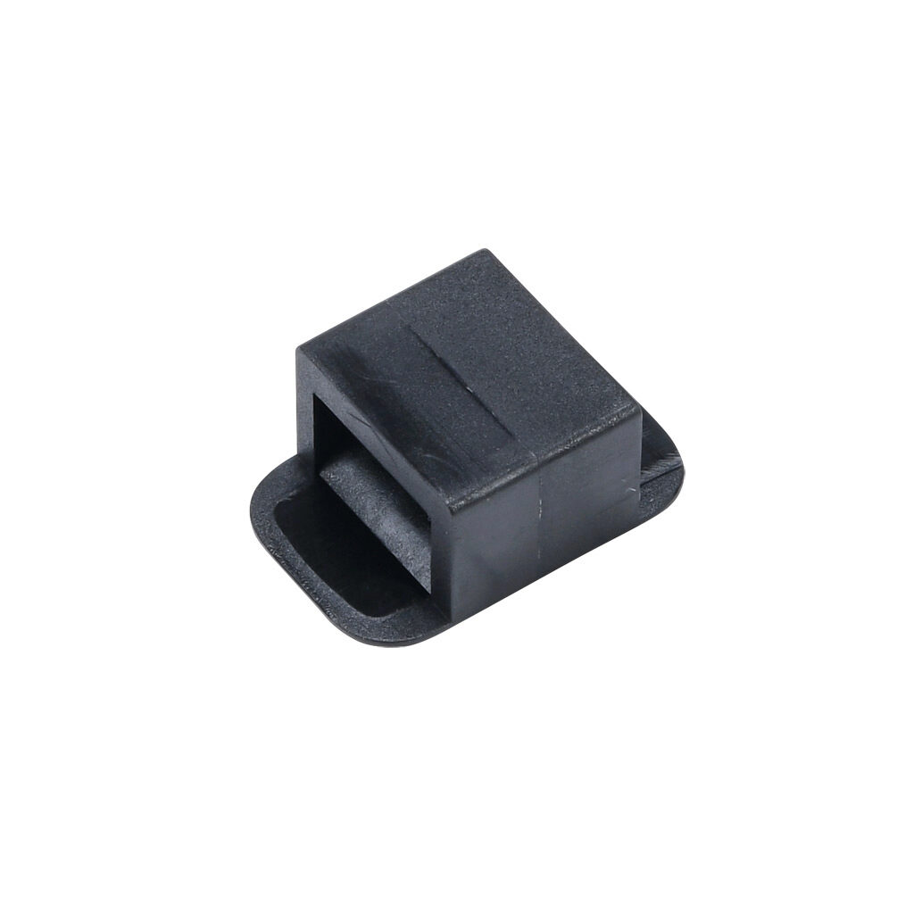 SUP.3.402 - SapiSelco cable tie mount, rectangular, black, 0.85 x 0.55in, nylon, rod/pipe mount. Package of 100.