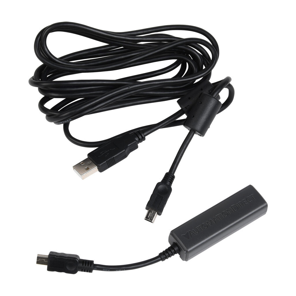 SV2-PGM-USB30 - SureServo2 programming cable, USB A to miniB-USB, 9.8ft/3m cable length. For use with all SureServo2 drives.