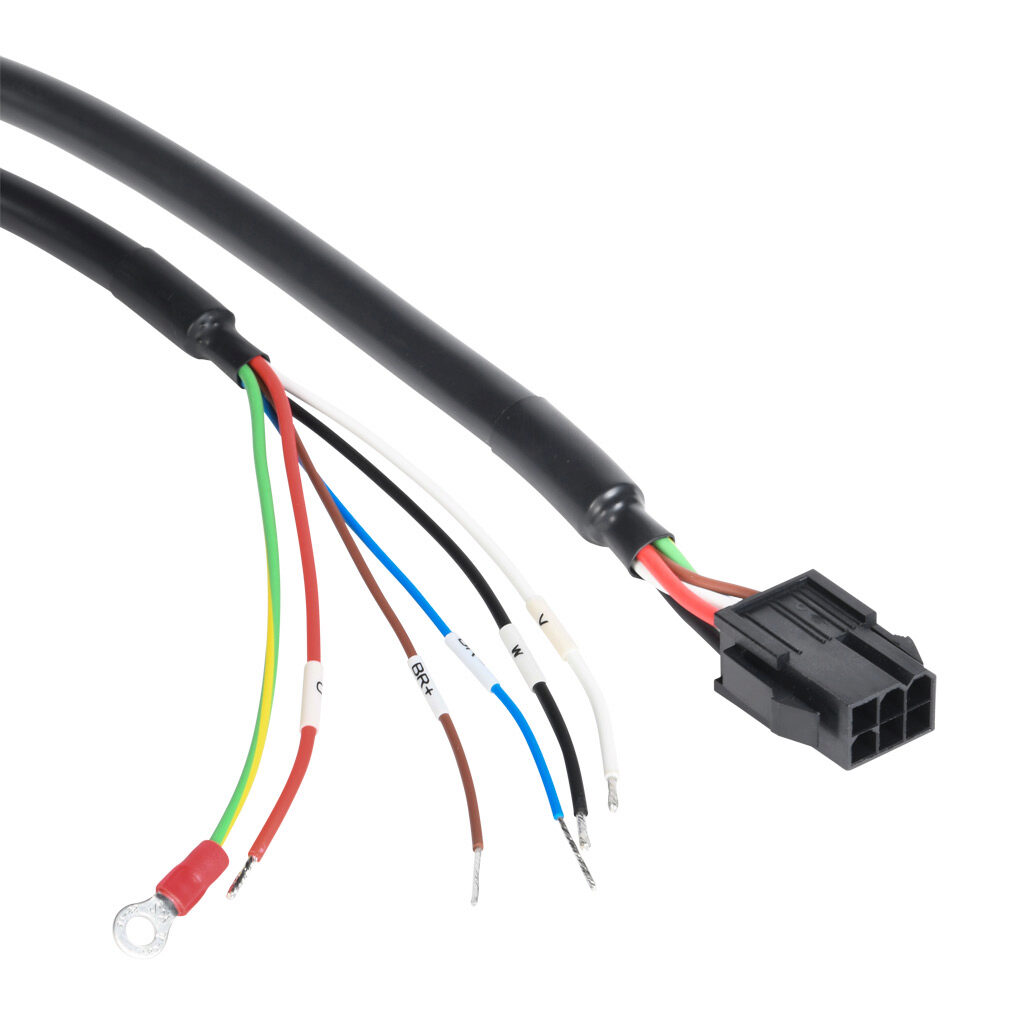 SV2C-PB18-03FB - SureServo2 power flex cable, mating connectors, 9.8ft/3m cable length. For use with 100W-750W SureServo2 motors with brake.