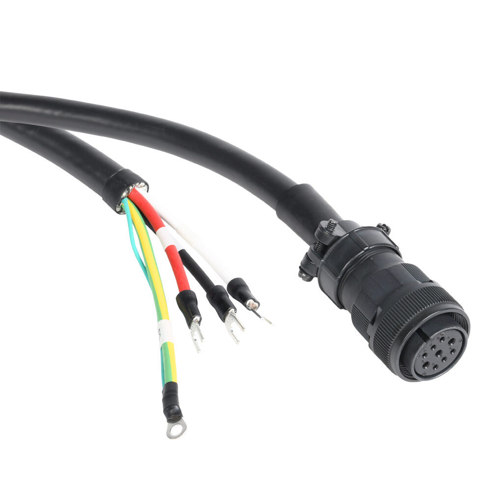 SV2C-PC12-03FN - SureServo2 power flex cable, mating connectors, 9.8ft/3m cable length. For use with 230 VAC 1 kW medium inertia and 1.5 kW SureServo2 motors without brake.